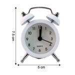 Small Twin-Bell Analog Alarm Clock - (1 Pc) - Fabric Detail by Nari Haat, Indian ethnic wear, women clothing, designe...