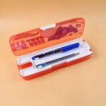 Plastic Pencil Box with LED Light & Cartoon Print (1 Pc) - Closeup Embroidery by Nari Haat, Indian ethnic wear, women...