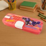 Plastic Pencil Box with LED Light & Cartoon Print (1 Pc) - Back View by Nari Haat, Indian ethnic wear, women clothing...