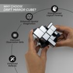 Mirror Cube – 3x3 Puzzle Cube with Reflective Silver Surfaces - Closeup Embroidery by Nari Haat, Indian ethnic wear...