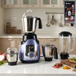 Orbit Heavy Duty 1 hp (746) Watts Mixer Grinder with 4 Multipurpose Jars - Front View by Nari Haat, Indian ethnic wea...