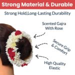 Traditional Artificial Flower Gajra (1 Pc) - Neckline Detail by Nari Haat, Indian ethnic wear, women clothing, design...