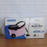 Steel Jari Bucket Mop Set with Microfiber Spin Mop (1 Set) - Closeup Embroidery by Nari Haat, Indian ethnic wear, wom...