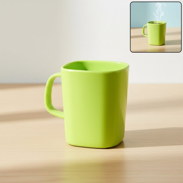 Square Melamine Mug – Premium Durable Lightweight Cup (1 Pc) - Front View by Nari Haat, Indian ethnic wear, women c...