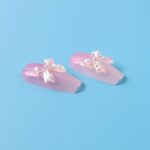 Artificial False Nail Set with Mix Design fake nails - (1 Set) - Closeup Embroidery by Nari Haat, Indian ethnic wear,...