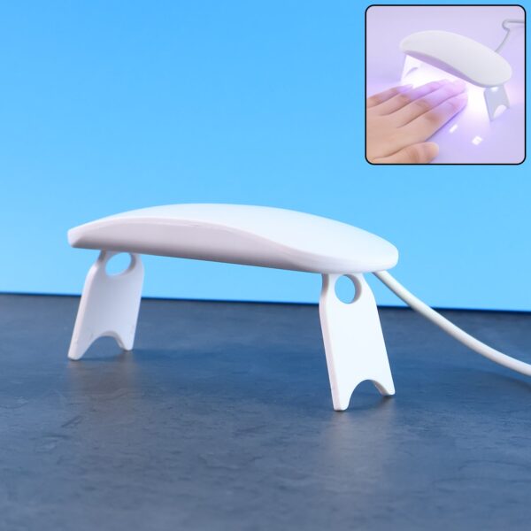 Mini Portable UV LED Nail Lamp for Gel Nail Polish Curing (1 Pc) - Front View by Nari Haat, Indian ethnic wear, women...