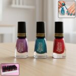 Blush Metallic Mini Nail Polish (Mix Color / 6 ML / 1 Pc) - Front View by Nari Haat, Indian ethnic wear, women clothi...