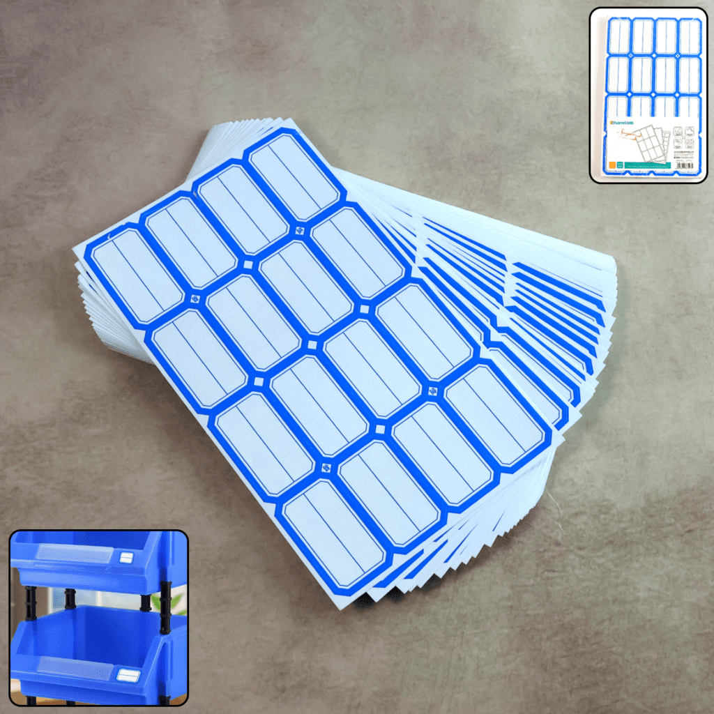 Writable Label Stickers – 50 Sheets Self-Adhesive Label - Front View by Nari Haat, Indian ethnic wear, women clothi...