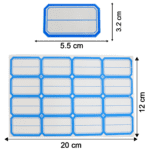 Writable Label Stickers – 50 Sheets Self-Adhesive Label - Back View by Nari Haat, Indian ethnic wear, women clothin...