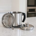 Premium Stainless Steel Oil Filter Pot (1.3 Ltr) - Closeup Embroidery by Nari Haat, Indian ethnic wear, women clothin...