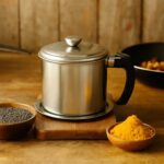 Premium Stainless Steel Oil Filter Pot (1.3 Ltr) - Neckline Detail by Nari Haat, Indian ethnic wear, women clothing, ...