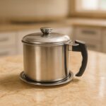 Premium Stainless Steel Oil Filter Pot (1.3 Ltr) - Full Detail by Nari Haat, Indian ethnic wear, women clothing, desi...