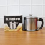 Premium Stainless Steel Oil Filter Pot (1.3 Ltr) - Full Detail by Nari Haat, Indian ethnic wear, women clothing, desi...