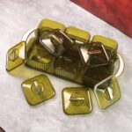 Liger Multipurpose Transparent Spice Jar Set with Tray and Lids 400ML Approx (6 Pc) - Neckline Detail by Nari Haat, I...