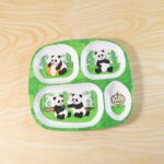 Kids 4-Compartment Melamine Partition Plate (1 Pc / 24×22 Cm) - Neckline Detail by Nari Haat, Indian ethnic wear, wo...