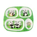 Kids 4-Compartment Melamine Partition Plate (1 Pc / 24×22 Cm) - Sleeve Design by Nari Haat, Indian ethnic wear, wome...