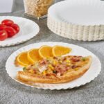 Freshee 9 Inch Round Compostable Paper Plate – 25 Pcs Pack - Closeup Embroidery by Nari Haat, Indian ethnic wear, w...