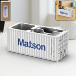 Container-Style Multi-Compartment Desk Organizer (1 Pc) - Front View by Nari Haat, Indian ethnic wear, women clothing...