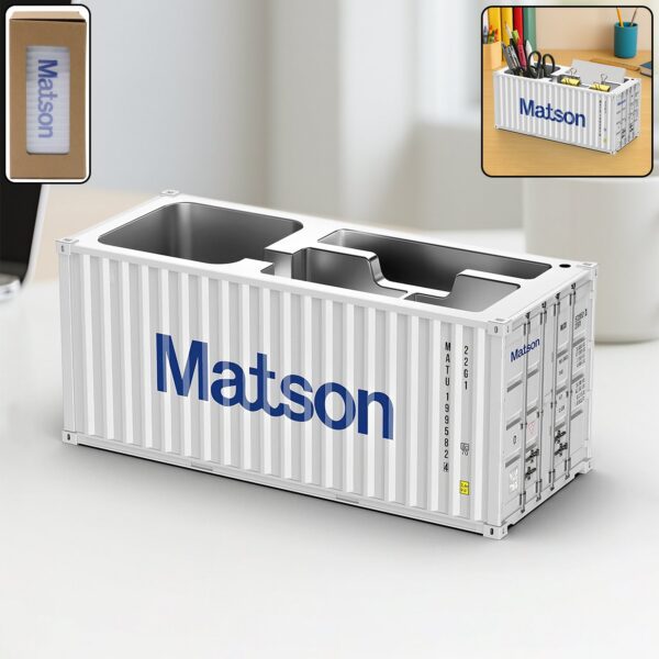 Container-Style Multi-Compartment Desk Organizer (1 Pc) - Front View by Nari Haat, Indian ethnic wear, women clothing...