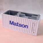 Container-Style Multi-Compartment Desk Organizer (1 Pc) - Fabric Detail by Nari Haat, Indian ethnic wear, women cloth...