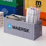 Container-Style Multi-Compartment Desk Organizer (1 Pc) - Neckline Detail by Nari Haat, Indian ethnic wear, women clo...