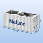 Container-Style Multi-Compartment Desk Organizer (1 Pc) - Back View by Nari Haat, Indian ethnic wear, women clothing,...