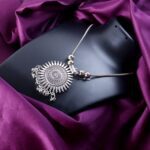 Oxidised Silver Traditional Long Necklace (1 Pc) - Back View by Nari Haat, Indian ethnic wear, women clothing, design...