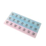 Weekly Pill Organizer Box with 21 Compartments (1 Pc) - Sleeve Design by Nari Haat, Indian ethnic wear, women clothin...