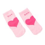 Cute Heart Print Ankle-Length Socks (1 Pair) - Sleeve Design by Nari Haat, Indian ethnic wear, women clothing, design...