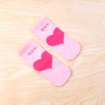 Cute Heart Print Ankle-Length Socks (1 Pair) - Closeup Embroidery by Nari Haat, Indian ethnic wear, women clothing, d...