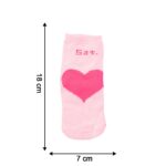 Cute Heart Print Ankle-Length Socks (1 Pair) - Back View by Nari Haat, Indian ethnic wear, women clothing, designer suit