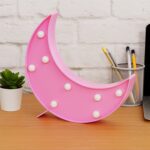 Moon Shaped LED Decorative Night Light (1 Pc) - Fabric Detail by Nari Haat, Indian ethnic wear, women clothing, desig...