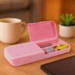 DIY Pixel Art Pencil Box with Building Blocks (1 Set) - Fabric Detail by Nari Haat, Indian ethnic wear, women clothin...