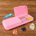 DIY Pixel Art Pencil Box with Building Blocks (1 Set) - Closeup Embroidery by Nari Haat, Indian ethnic wear, women cl...