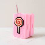 DIY Pixel Art Pencil Box with Building Blocks (1 Set) - Back View by Nari Haat, Indian ethnic wear, women clothing, d...