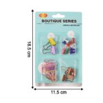 Office Stationery Clips and Pins Combo, 1 Set - Back View by Nari Haat, Indian ethnic wear, women clothing, designer ...