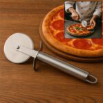 Premium Stainless Steel Pizza Cutter Wheel with Sharp Blade - Front View by Nari Haat, Indian ethnic wear, women clot...