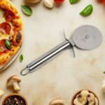 Premium Stainless Steel Pizza Cutter Wheel with Sharp Blade - Closeup Embroidery by Nari Haat, Indian ethnic wear, wo...