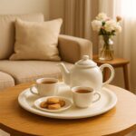 Large Round Multi-Purpose Serving Plate / Tray (1 Pc / 33 Cm) - Back View by Nari Haat, Indian ethnic wear, women clo...