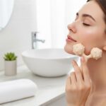 Dual Ball Facial and Body Massage Roller - 1 Pc - Fabric Detail by Nari Haat, Indian ethnic wear, women clothing, des...