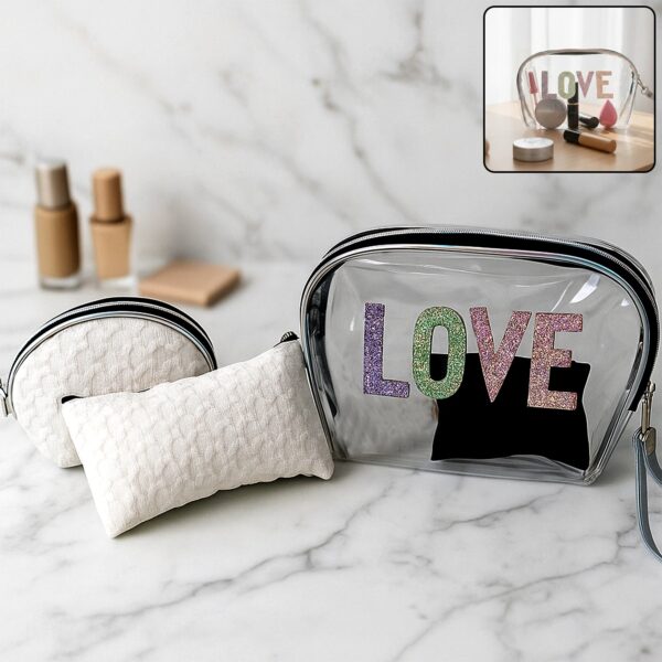 3-in-1 Premium Makeup Bag Set - Front View by Nari Haat, Indian ethnic wear, women clothing, designer suit