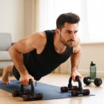 Heavy-Duty Push-Up Bars Stand for Home Workout - Fabric Detail by Nari Haat, Indian ethnic wear, women clothing, desi...