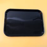 Plastic Serving Tray / Plate – 40 × 30 cm (1 Pc / Black) - Neckline Detail by Nari Haat, Indian ethnic wear, women...