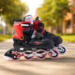 Professional Adjustable Inline Skates for Kids and Adults (XL / 1 Pair) - Neckline Detail by Nari Haat, Indian ethnic...