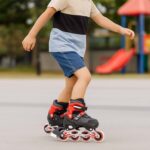Professional Adjustable Inline Skates for Kids and Adults (Medium / 1 Pair) - Fabric Detail by Nari Haat, Indian ethn...