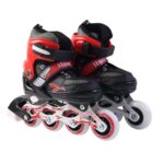 Professional Adjustable Inline Skates for Kids and Adults (Medium / 1 Pair) - Sleeve Design by Nari Haat, Indian ethn...