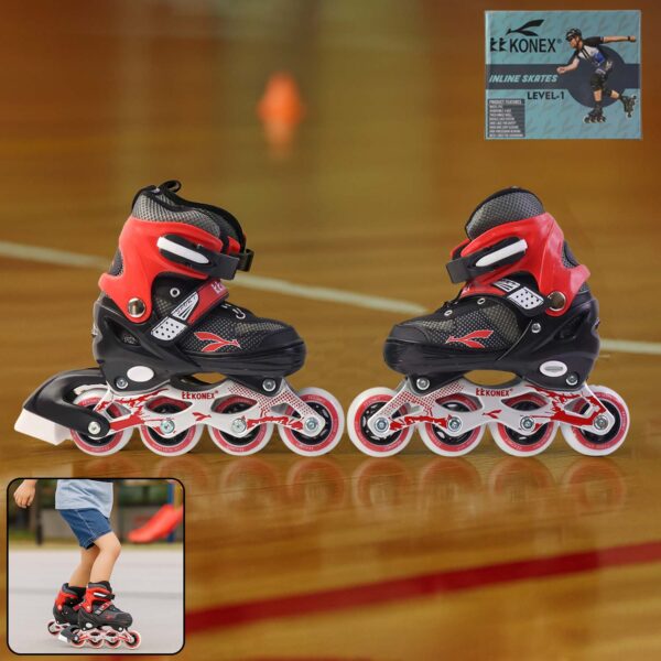 Professional Adjustable Inline Skates for Kids and Adults (Medium / 1 Pair) - Front View by Nari Haat, Indian ethnic ...
