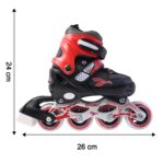 Professional Adjustable Inline Skates for Kids and Adults (Medium / 1 Pair) - Back View by Nari Haat, Indian ethnic w...