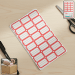 50 Sheets Self-Adhesive Label Stickers - Front View by Nari Haat, Indian ethnic wear, women clothing, designer suit