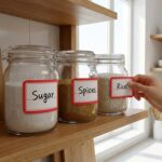 1 Sheets Self-Adhesive Label Stickers - Fabric Detail by Nari Haat, Indian ethnic wear, women clothing, designer suit